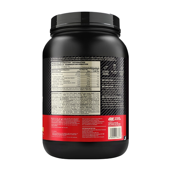 Gold Standard 100% Whey Protein French Vanilla Crèam 900g