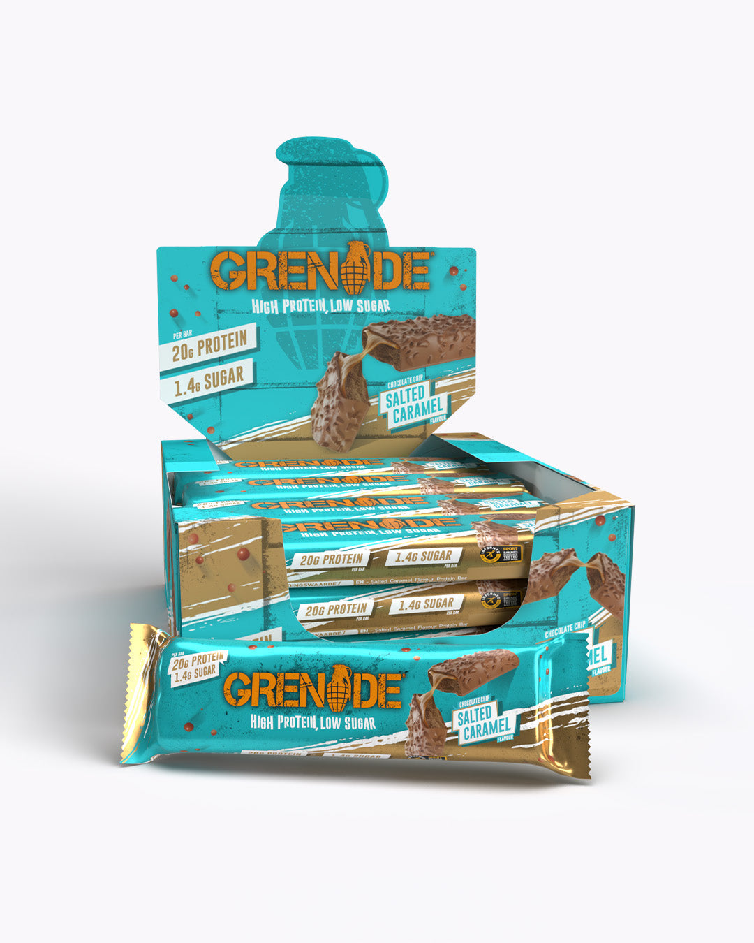 Grenade Chocolate Chip Salted Caramel Protein Bar x12