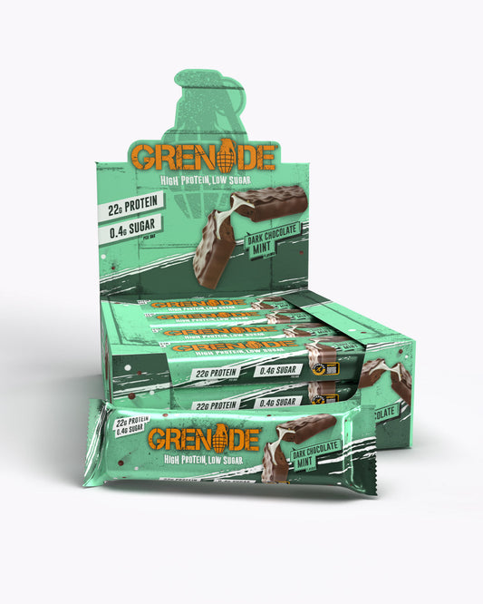 Grenade Dark Chocolate Mint Protein Bar x12