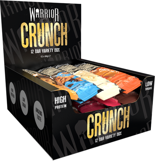 Warrior Crunch Protein Bars 12 x 64g variety