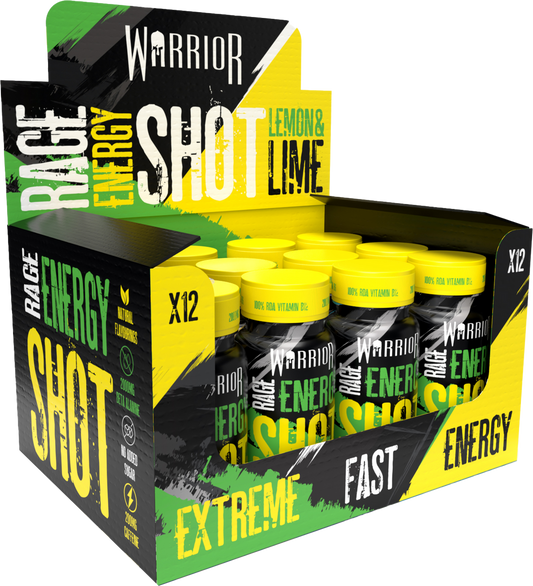 Warrior Pre-Workout Energy Shots - 12x 60ml Lemon & Lime